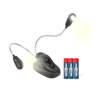 Bild av Ansmann TwinFlex lettura libro da luce lampada del viaggio con morsetto flessibile 2 LED a clip