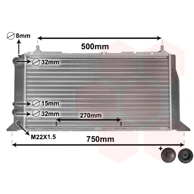 Bild av VAN WEZEL *** IR PLUS 03002026 Radiateur du moteur AUDI: 80 B3, Coupe 90 B3