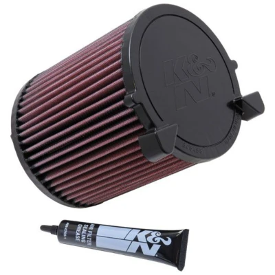 Bild av K&amp;N ersättningsluftfilter kompatibelt med Audi A3 1.6 6/2003 2012 (exkl. FSi) 2.0 exkl. Turbo/div VAG (E 2014), ljung röd