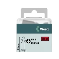 Bild av Wera 851/1 Z DIY SiS 05072401001 Korsklippbits PH 2 Verktygsstål Legering, slitstarkt D 6.3 10 st