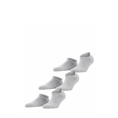 Bild av Falke, unisex, Cool Kick sneakers, 3 pack, sneakerstrumpor, ventilerande, snabbtorkande material, lätt stoppning, plyschsula, kylande, platt söm på fotspets, sportig, enfärgad, multipack, par, Grå