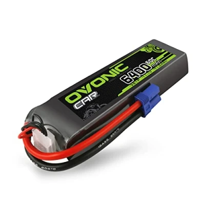 Bild av OVONIC 3S Lipo batteri 11,1 V 6 400 mAh 50 C med EC5 kontaktceller för 1/8 och 1/10 RC bil FPV UAV båt flygplan helikopter multirotor