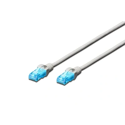 Bild av DIGITUS LAN Kabel Cat 5e 2m RJ45 nätverkskabel U/UTP oskärmad kompatibel med 6 och 5 Grå