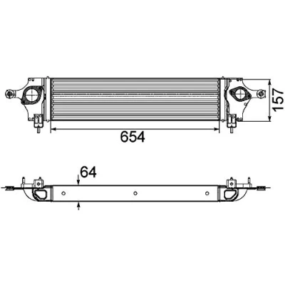 Bild av MAHLE ORIGINAL CI 200 000P Intercooler NISSAN: Qashqai / Qashqai+2 I