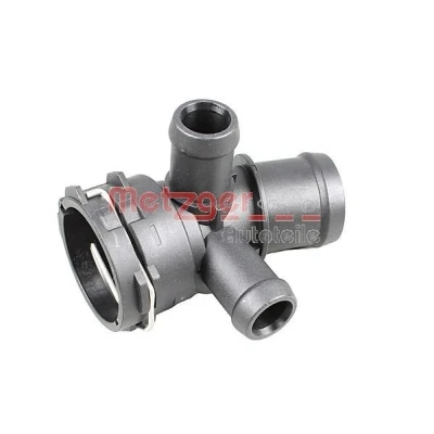 Bild av METZGER 4010275 Tuyauterie du réfrigérant Thermostat avec joint d&#039;étanchéite bride de fixation/boulon en U/étrier AUDI: A4 B8 Avant