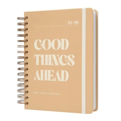 Bild av Kokonote A5 Academic Diary 2025 2026 Page A Day Gazette Planner With Stickers, Student Essentials For University, Back To School Supplies