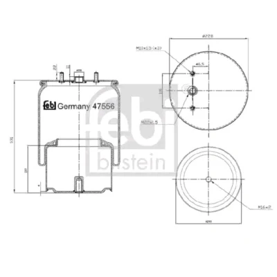 Bild av Bälgar, luftfjädring FEBI BILSTEIN 47556