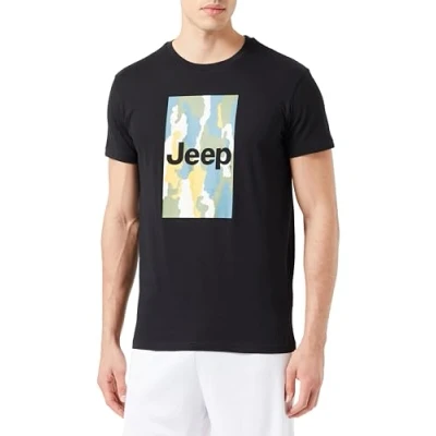 Bild av JEEP O102905 B000 J T shirt Herr Skriv ut Stor bakgrund Bark Kamouflage J23W Svart S, Svart, S