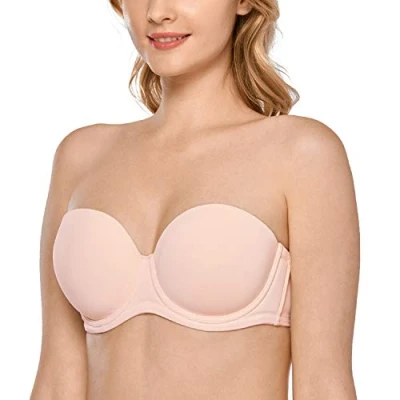 Bild av DELIMIRA Dambygelstöd Contour Plus Size Multiway Strapless Bh Aprikos rosa 70F