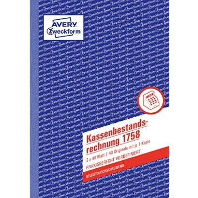 Bild av Avery 1758, Vit, Gul, Kartong, A5, 148 x 210 mm, 40 sidor, 2 styck