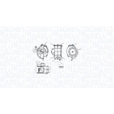 Bild av MAGNETI MARELLI 069412759010 Pulseur d&#039;Air AUDI: A6 C6 Berline, Allroad, Avant, SKODA: Octavia II 5 portes