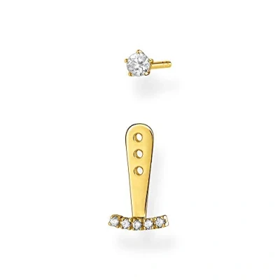 Bild av Thomas Sabo boucles d&#039;oreilles simples clous pierres blanches argent plaqué or H2152 414 14
