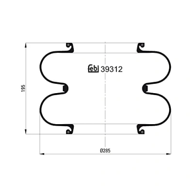 Bild av FEBI BILSTEIN 39312 Soufflet à air, suspension pneumatique