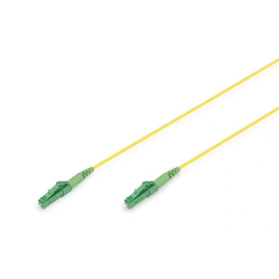 Bild av DIGITUS DK 2933 15 APC SX fiberoptisk kabel OS2 m LC/(APC) till FO simplexkabel FTTH, FTTB &amp; FTTx SM Singlemode LAN Fibertyp: 9/125 µ Gul