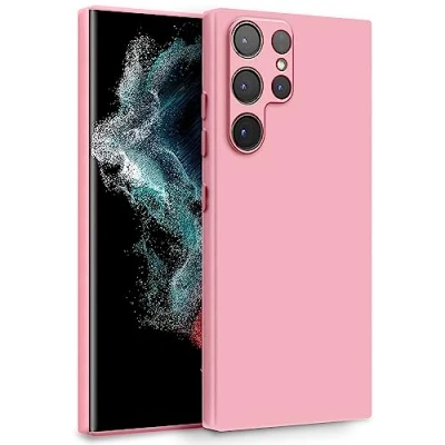 Bild av MyGadget Fodral för Samsung Galaxy S22 Ultra Tvålagers Mobiltelefonfodral med kameraskydd innerfoder &amp; silikonexteriör Rosa
