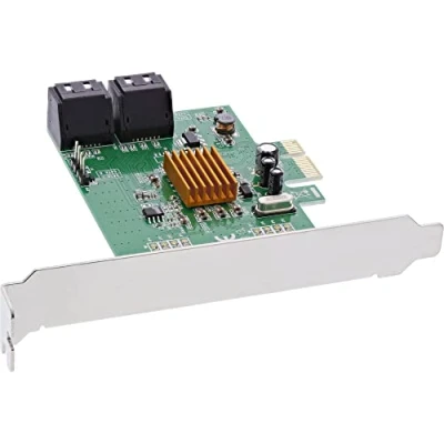 Bild av InLine 76617E gränssnittskort, 4 x SATA 6 Gb/s, med SATA, PCIe 2.0 (PCI Express)
