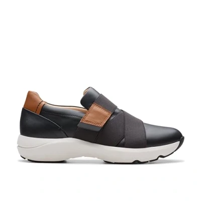 Bild av Clarks kvinnors Tivoli rem sneakers, Svart läder, 6 UK, 39.5 EU