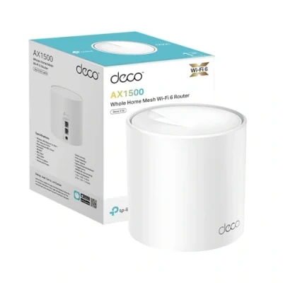 Bild av TP Link Deco X10 (1 pack) WiFi 6 mesh router, AX1500Mbps, 2 Gigabit Ethernet portar, föräldrakontroll, router och repeater, kompatibel med Amazon Alexa