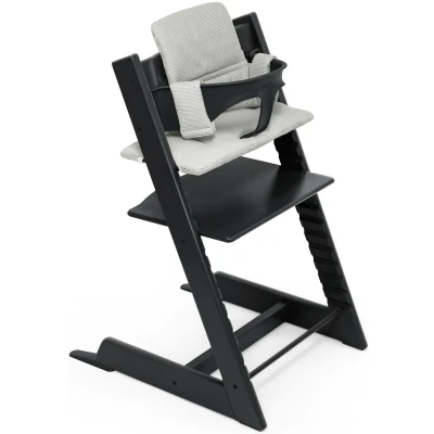 Bild av Stokke Tripp Trapp Matstol Bundle inkl. Matstolsdyna, Black/Nordic Grey
