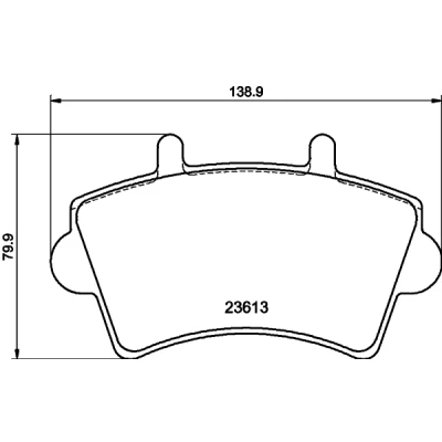 Bild av HELLA 8DB 355 010 021 Jeu de plaquettes frein non préparé pour indicateur d&#039;usure RENAULT: MASTER 2 Kasten, Pritsche/Fahrgestell