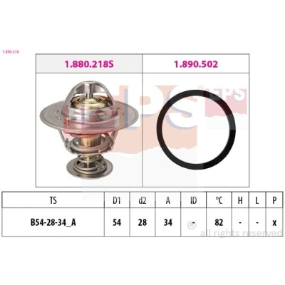 Bild av EPS 1.880.218 Thermostat d&#039;eau 82 54 Made in Italy OE Equivalent avec joint d&#039;étanchéite LANCIA: DELTA 2, 1, Thema Break