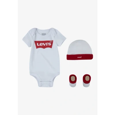 Bild av Levi&#039;s Classic Batwing Infant Bootie Boxed SET Mössa för barn, Storlek: 68 80, White