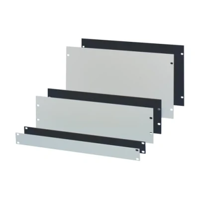Bild av 19&quot; frontplatta, 2HE, 3 mm, Al eloxerad, skurna kanter blank