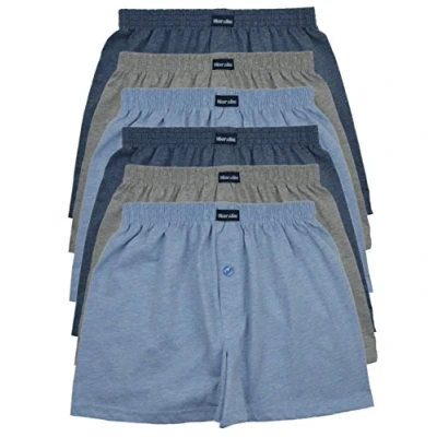 Bild av MioRalini 6 tryckta och mjuka boxershorts för män av 100 % bomull, i eller 3 fashionabla färger, set om S, M, L, XL, 2XL, 3XL, 4XL, 5XL, 6XL, Utan ingreppssats A, 4XL