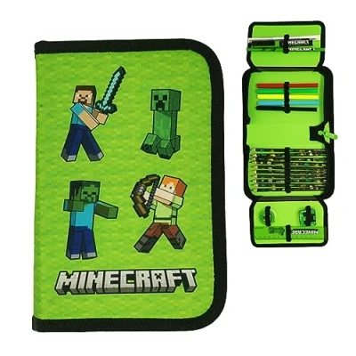 Bild av Minecraft Pennfodral för barn, pennfodral, skola, fodral fylld med brevpapper (Steve Alex), Steve Alex, fjädermaskin