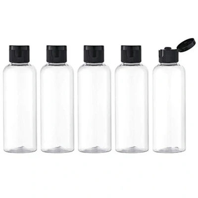 Bild av Toureal 100 ml reseflaskor, set med flip cap (5 stycken) tomma dispenser, plastflaskset, flaskor för kosmetika tratt (transparent)
