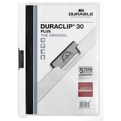Bild av Durable 221302 Klämmapp DURACLIP® PLUS, vit, 25 stycken