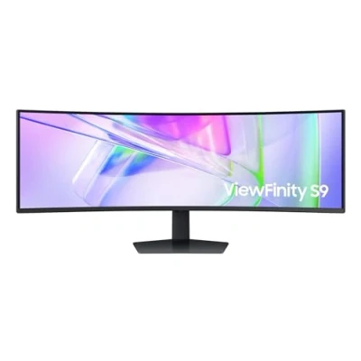 Bild av Samsung ViewFinity S95UC 49 tum, 120 Hz PC skärm, VA panel, dubbel QHD (5 x 1 440), 5 ms, lutningsbar, svängbar, höjdjusterbar, KVM switch, USB C (90W), LAN, LS49C950UAUXEN