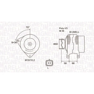 Bild av Generator, renault clio ii, iii, skåp/halvkombi espace kangoo, kangoo express, thalia i, twingo 2310000