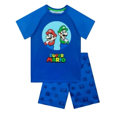 Bild av Super Mario Pyjamas And Luigi Pojkar Kort För Blå 128