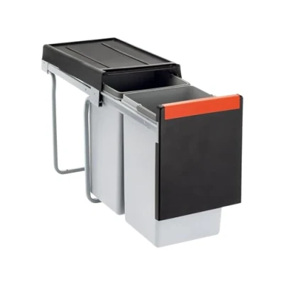 Bild av FRANKE Sorter Cube 30/handutdrag avfallssepareringssystem/1 x 10 l, 1 20 l behållare/134.0039.554, svart