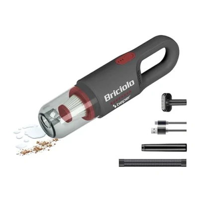 Bild av BEPER P202ASP401 Rechargeable Hand Vacuum Cleaner, 55 W, Wireless, Compact and Lightweight, Plastic Liquid Solid Extractor with Hepa Filter for Machine or Home, 400ml Capacity, Red/Grey
