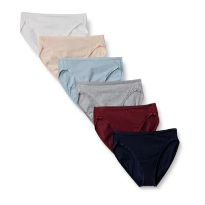 Bild av Amazon Essentials Women&#039;s Korta underkläder i bomull med höga ben (finns plusstorlek), Pack of 6, Coola färger/Varma nyanser, M