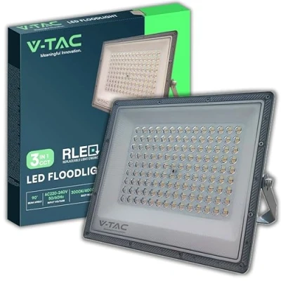 Bild av V TAC 100 W LED strålkastare utomhus [Samsung CHIP + RLE teknik] 8150 lumen IP65 för hem, trädgård, garage, lager varm, kall eller neutral 3 i 1 CCT ljus