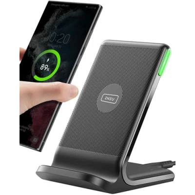 Bild av INIU Trådlöst Laddningsstativ, 15W Qi Certifierad Induktiv Laddningsstation Snabb Trådlös Laddning för iPhone 14 13 12 Pro Mini Max Xr Xs Samsung Galaxy S23 S22 S21 S20 Google Pixel LG etc
