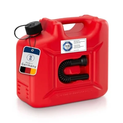 Bild av hünersdorff 801060 bränslebehållare 10l PROFI för bensin, diesel och annat farligt gods enligt UN godkännande, tillverkad i Tyskland, TÜV testad produktion, röd