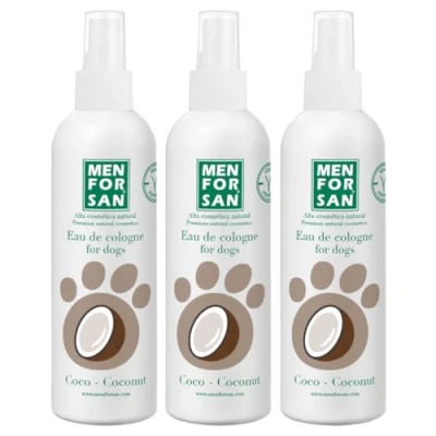 Bild av MENFORSAN Coconut Cologne vatten för hundar 125 ml förpackning med 3 enheter