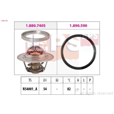 Bild av FACET 7.8740 Thermostat d&#039;eau 82 54 Made in Italy OE Equivalent avec joint d&#039;étanchéite AUDI: A4 B8 Avant, Berline, A5 Coupe, SEAT: Exeo ST