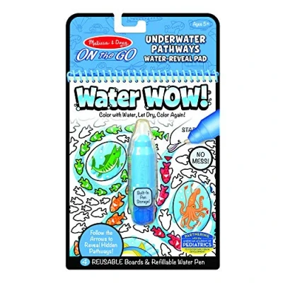 Bild av Melissa &amp; Doug On the Go Water Wow (vattenmålning när man är på väg)! Undervattensvägar , Aktivitetsdyna Resa 3+ Present till pojke eller flicka