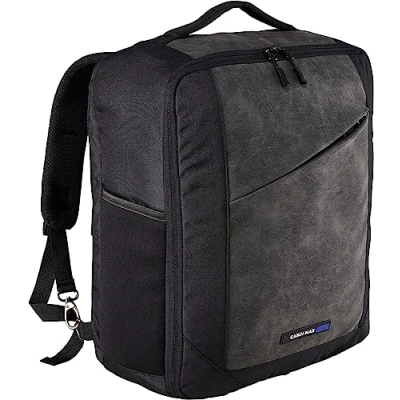 Bild av Cabin Max Manhattan 40x30x20 cm Ryggsäck 24L i återvunnet tyg Flygplansgodkänd Wizz Air kompatibel resväska för under säte (Svart RPET 40 x 30 20 cm)