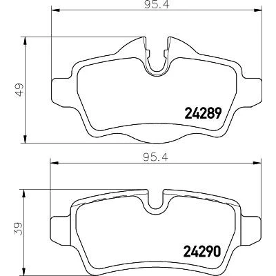 Bild av HELLA 8DB 355 031 791 Jeu de plaquettes frein contact signal d&#039;usure inclus avec vis d&#039;étrier accessoires MINI: 3/5 portes