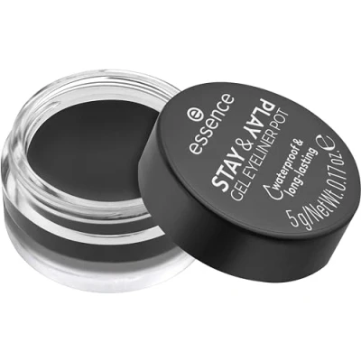 Bild av Essence Stay &amp; Play Gel Eyeliner Pot, Longlasting, Highly Pigmented, Smudgeproof, Colour Intense, Matte, 5G