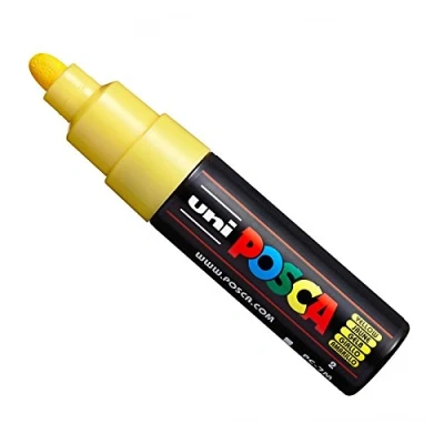 Bild av Uni POSCA PC 7M färgpennor konstpennor stor kulspets 4,55,5 mm 15 färger ny för 2017 gul
