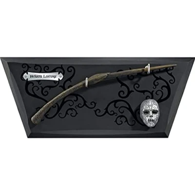 Bild av The Noble Collection Bellatrix trollstav med väggdisplay och minimask
