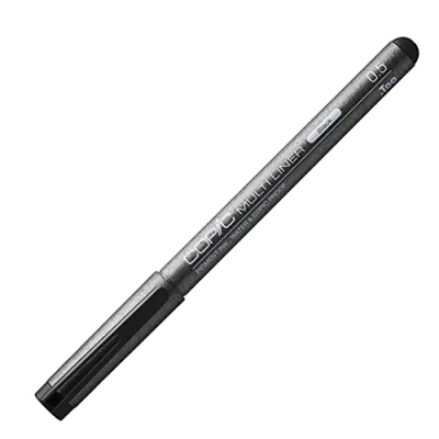 Bild av Copic Multiliner färgad markörpenna svart 0,5 mm, för konst och hantverk, färgläggning, grafik, highlighter, design, anime, professionella nybörjare, konsttillbehör målarböcker