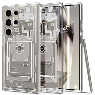 Bild av Etui Spigen Ultra Hybrid Na Samsung Galaxy S24 Naturalny Tytan (Wzór Zero One)